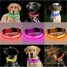 Hot Selling Factory Direct Sale LED blinkende Haustierkragen glühende Hundekragen für Sicherheit wandeln